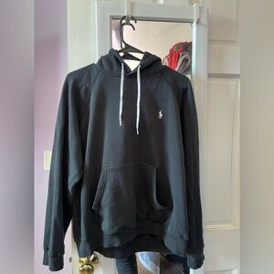Xl black womens polo hoodie